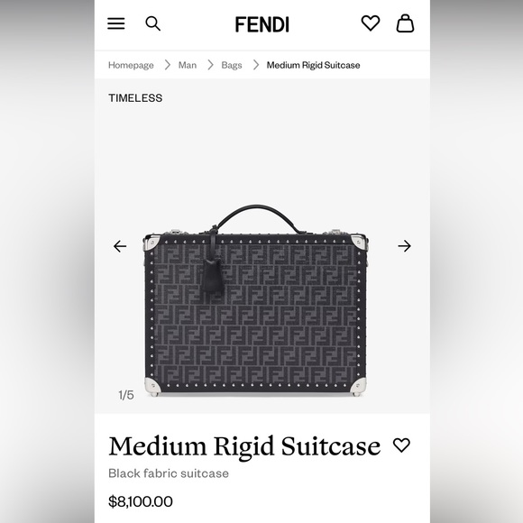Fendi vintage unisex FF Pequin logo monogram trunk briefcase bag - Picture 13 of 13